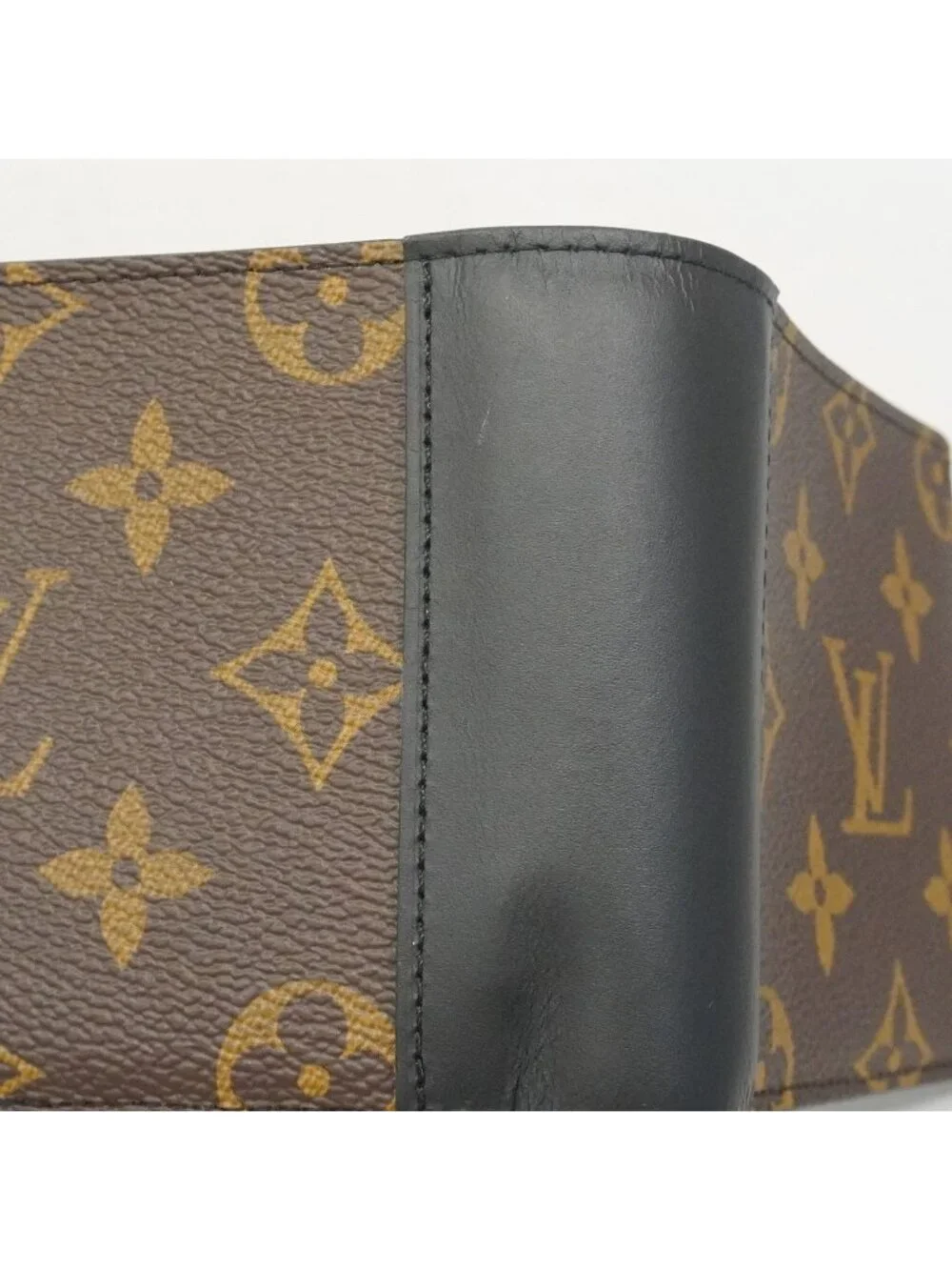 Louis Vuitton Billfold Monogram Macassar Portefeuille Multiple Brown Black